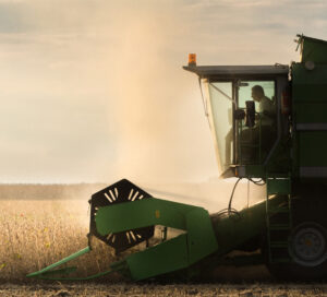 Tractor on land