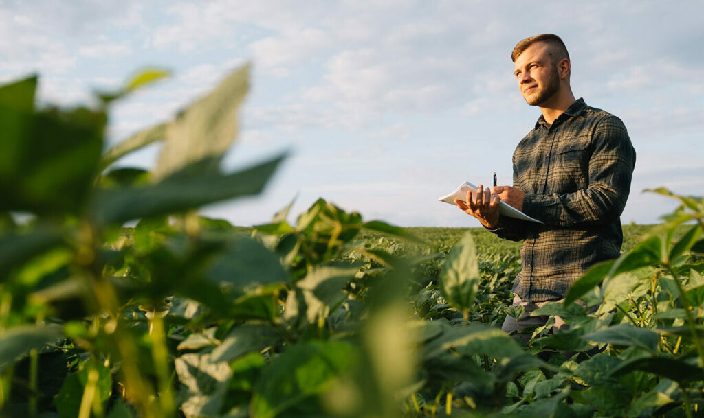 Farmer in a field