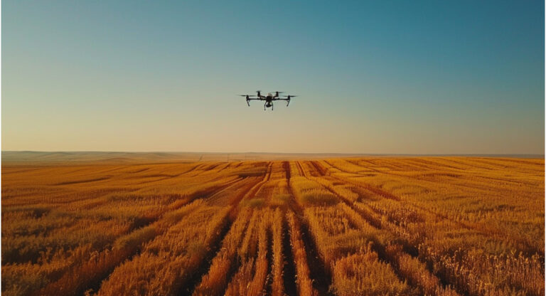 drone in a field